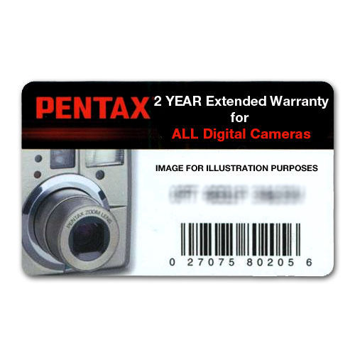 Pentax 2 Year Extended Warranty for All Digital Cameras (Point & Shoot & DSLR)