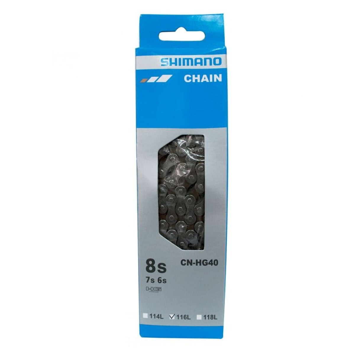 Shimano Tourney CN-HG40 Chain - 6,7,8-Speed, 116 Links, Gray