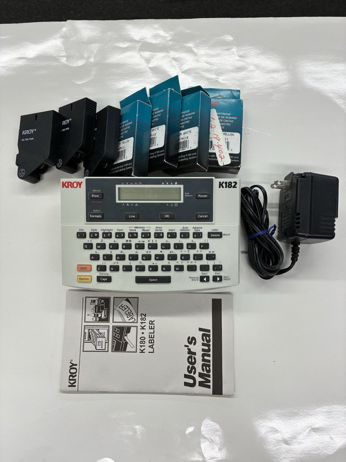Kroy  K182 Label Maker Bundle With Cartridges