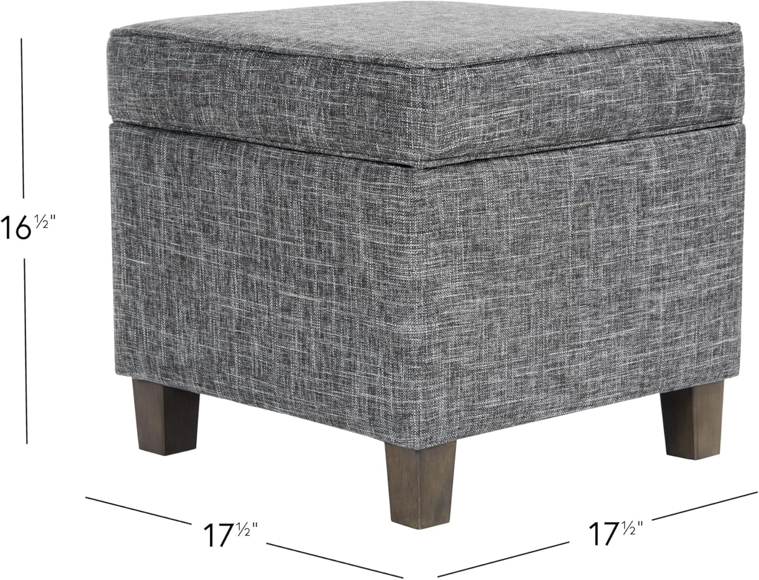Home Decor | K7342-F2182 | Classic Square Storage Ottoman with Lift off Lid | Ot