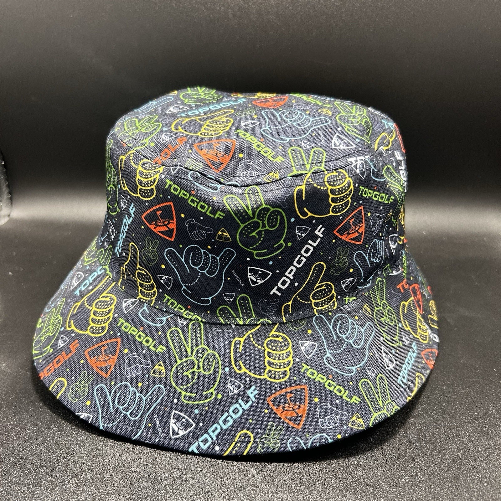 Top Golf Bucket Hat Unsex OS 54CM Blue Mutlicolor Pease Sign
