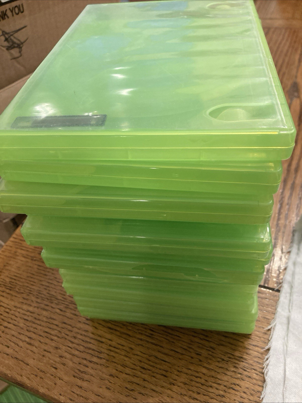 Used Xbox 360 Empty Translucent Green Game Case For Multi-disc Games
