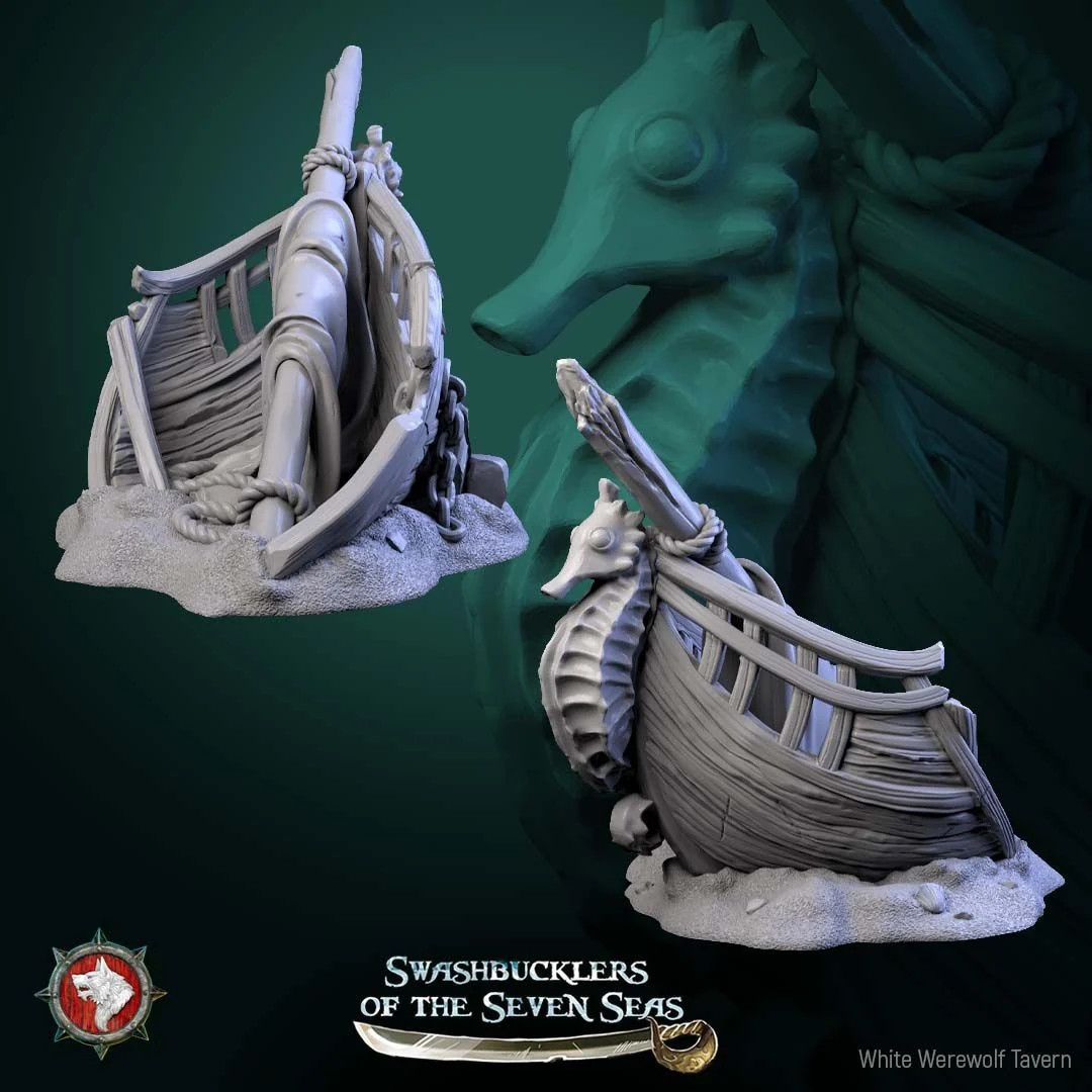 Sunken Ship - Resin Tabletop Miniature