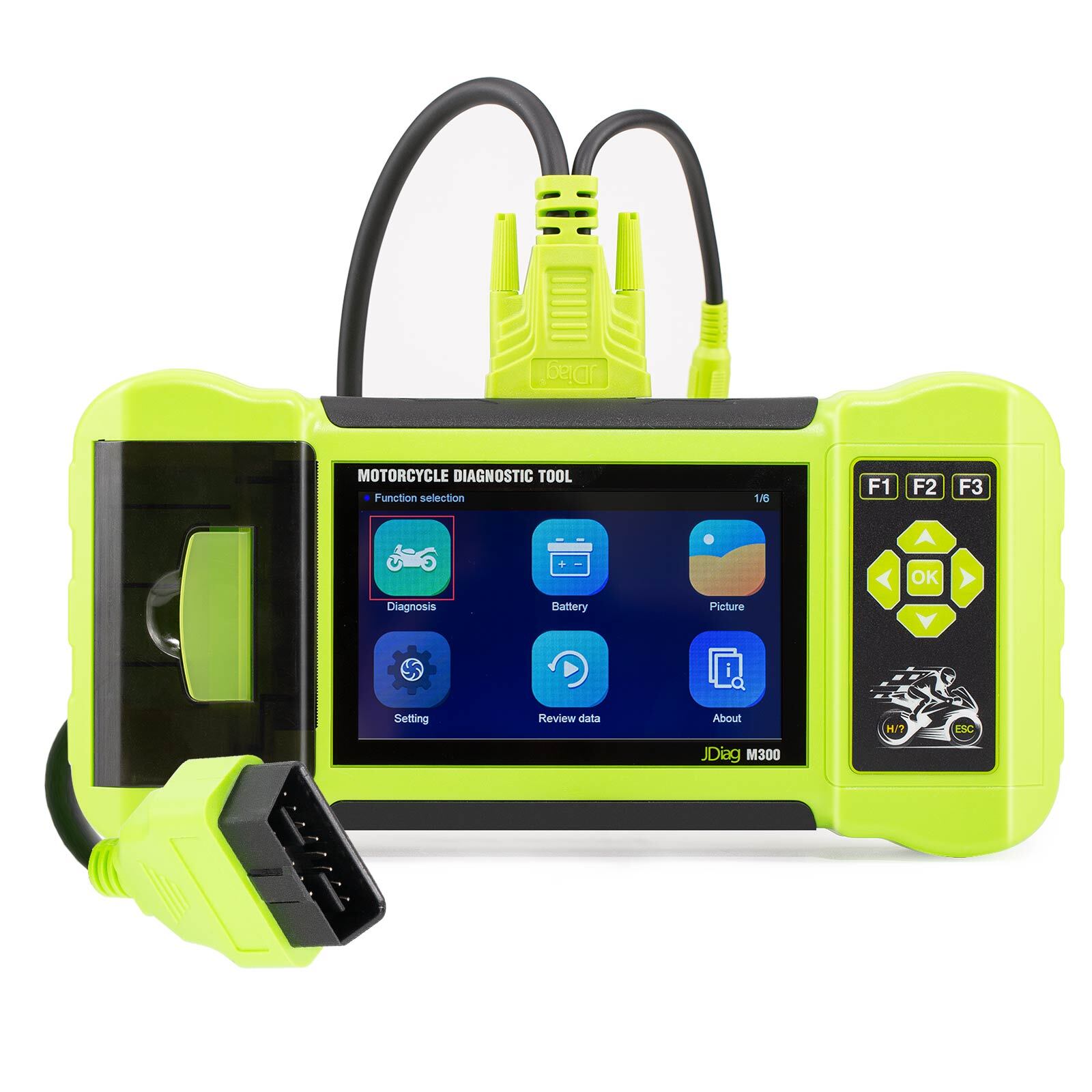 JDiag M300 Full Version Motorcycle Diagnosis OBD2 Scanner Moto Fault Code Reader