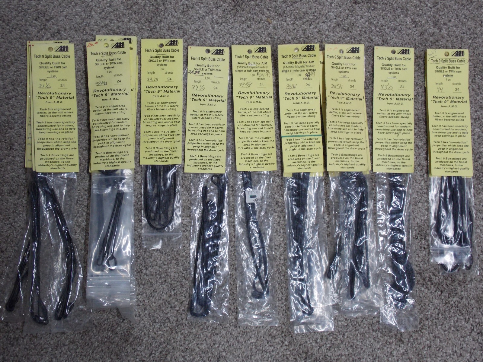 AAA Tech 9 Split Buss Cables - Many Lengths Available- Bus Cables