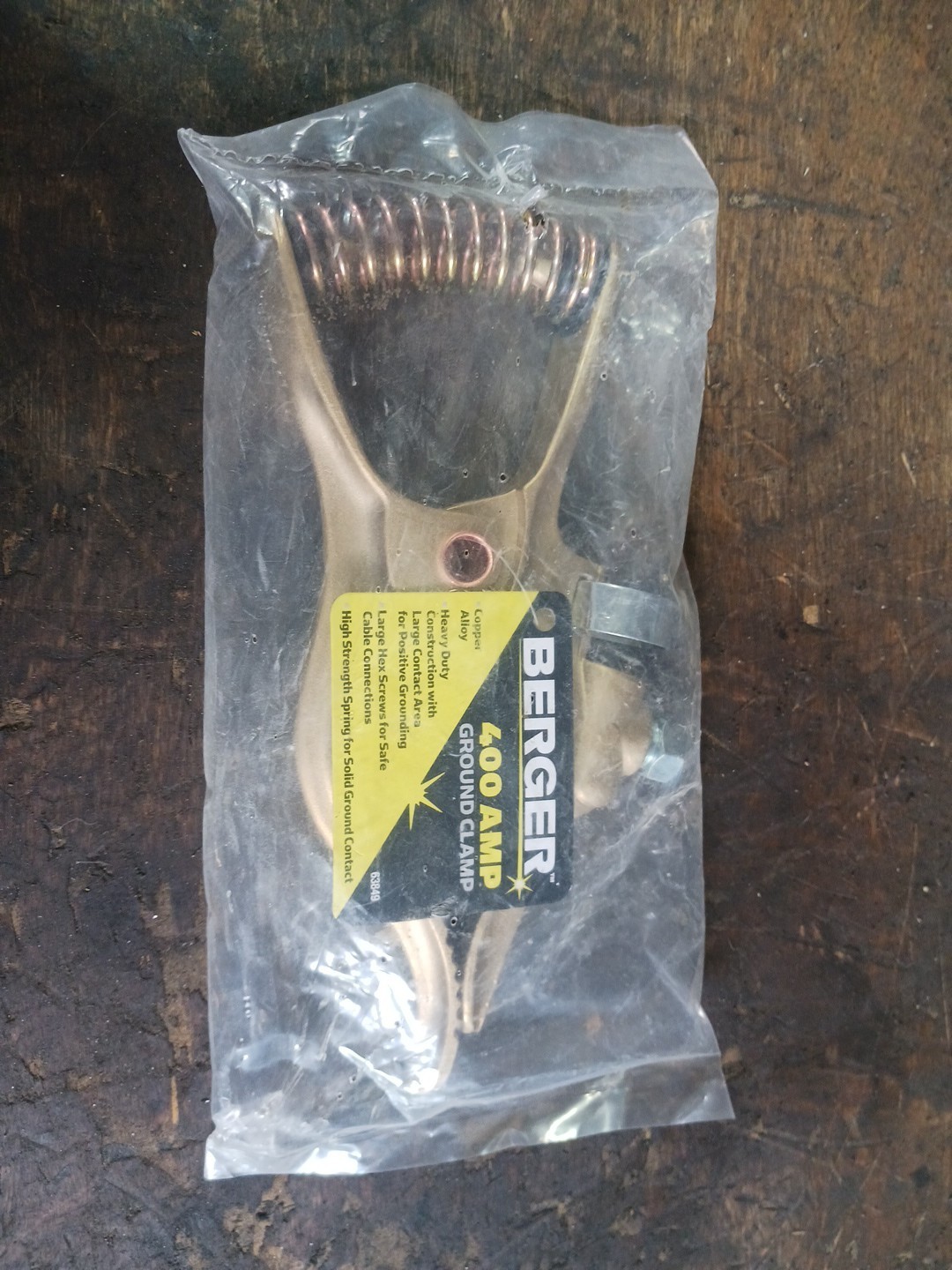 300 - 400 Amp Berger Welding Ground Clamp for Arc Weld Copper