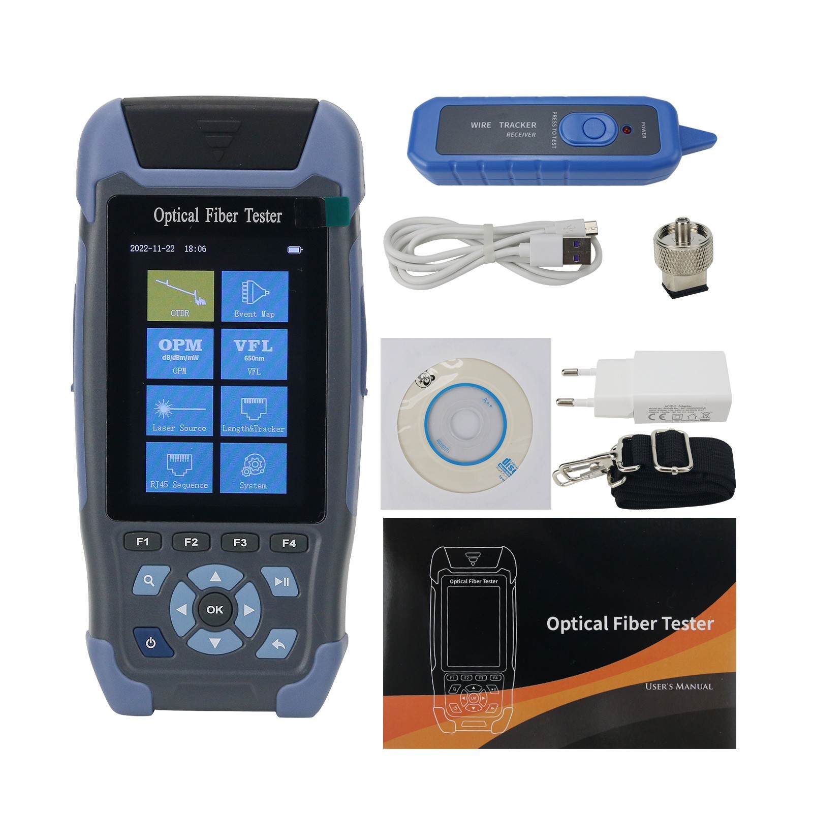 Optical Time Domain Reflectometer OTDR OPM LS VFL RJ45 1310/1550nm ±20nm
