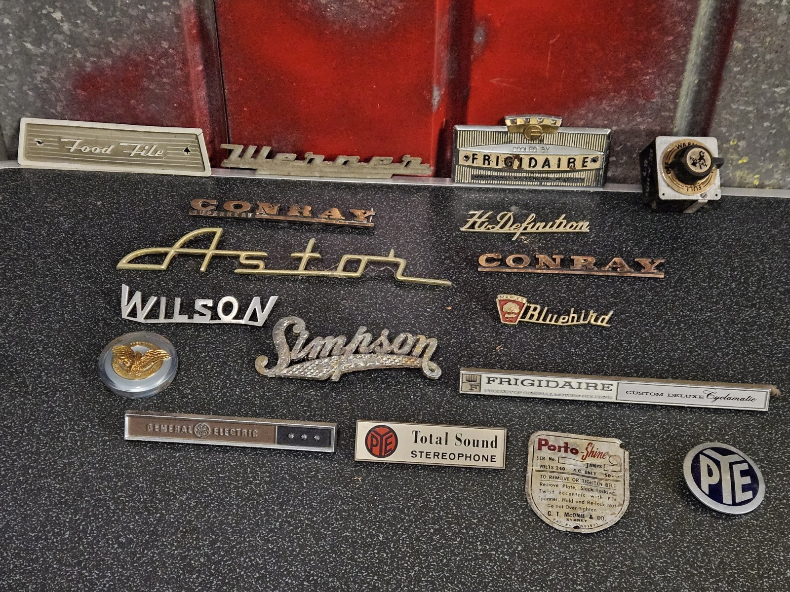 Vintage Badges for radiogram/fridge/TV/ heater/washing machine/floor polisher