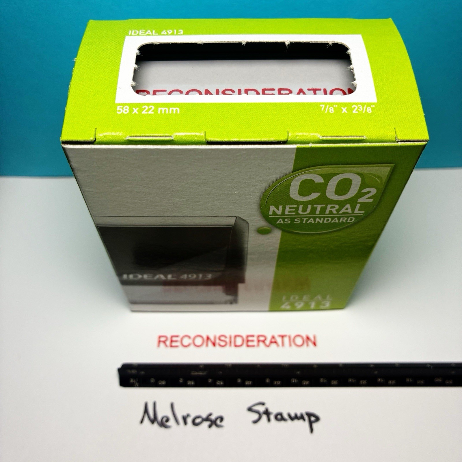 Reconsideration Rubber Stamp Red Ink Self Inking Ideal 4913