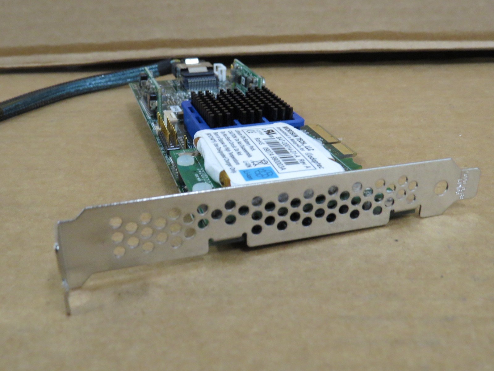 Adaptec ASR-3405/128MB PCIe x4 SAS/SATA RAID Controller w/Connector Cable TESTED