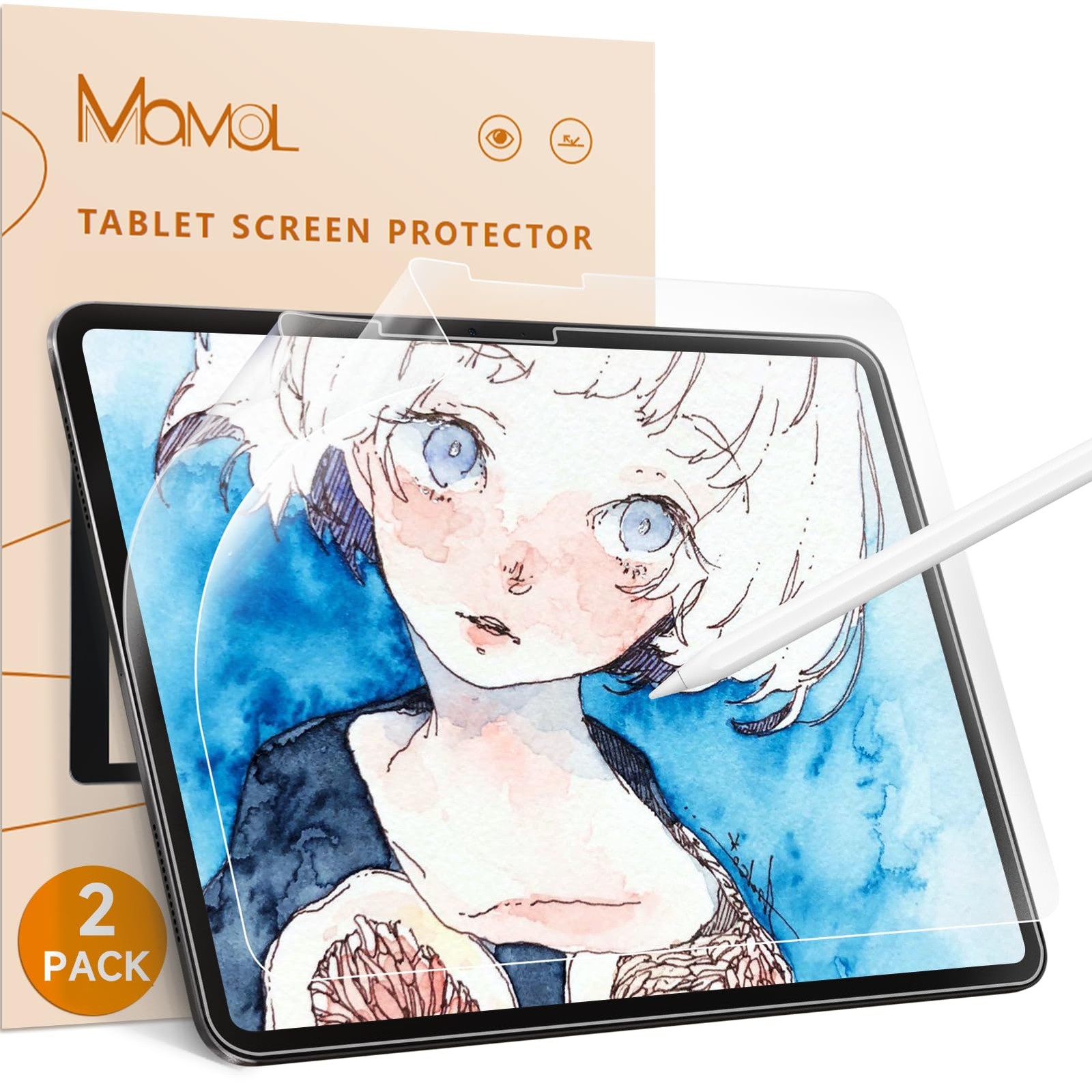 [2 Pack] Paper Screen iPad Pro 13" (2024-2025), Transparent for