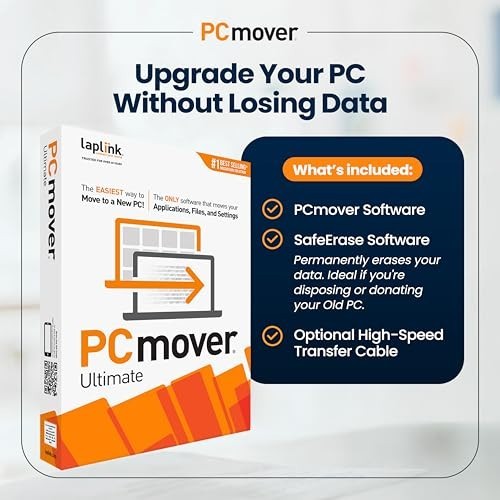 Data Transfer Software for PC Migration - Move Apps, Files & Settings - 1 Licens