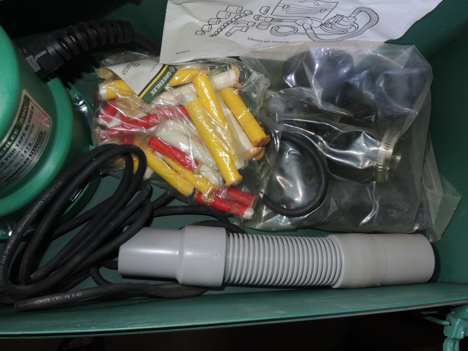 NEW! Greenlee 591 Portable Fish Tape Blower System