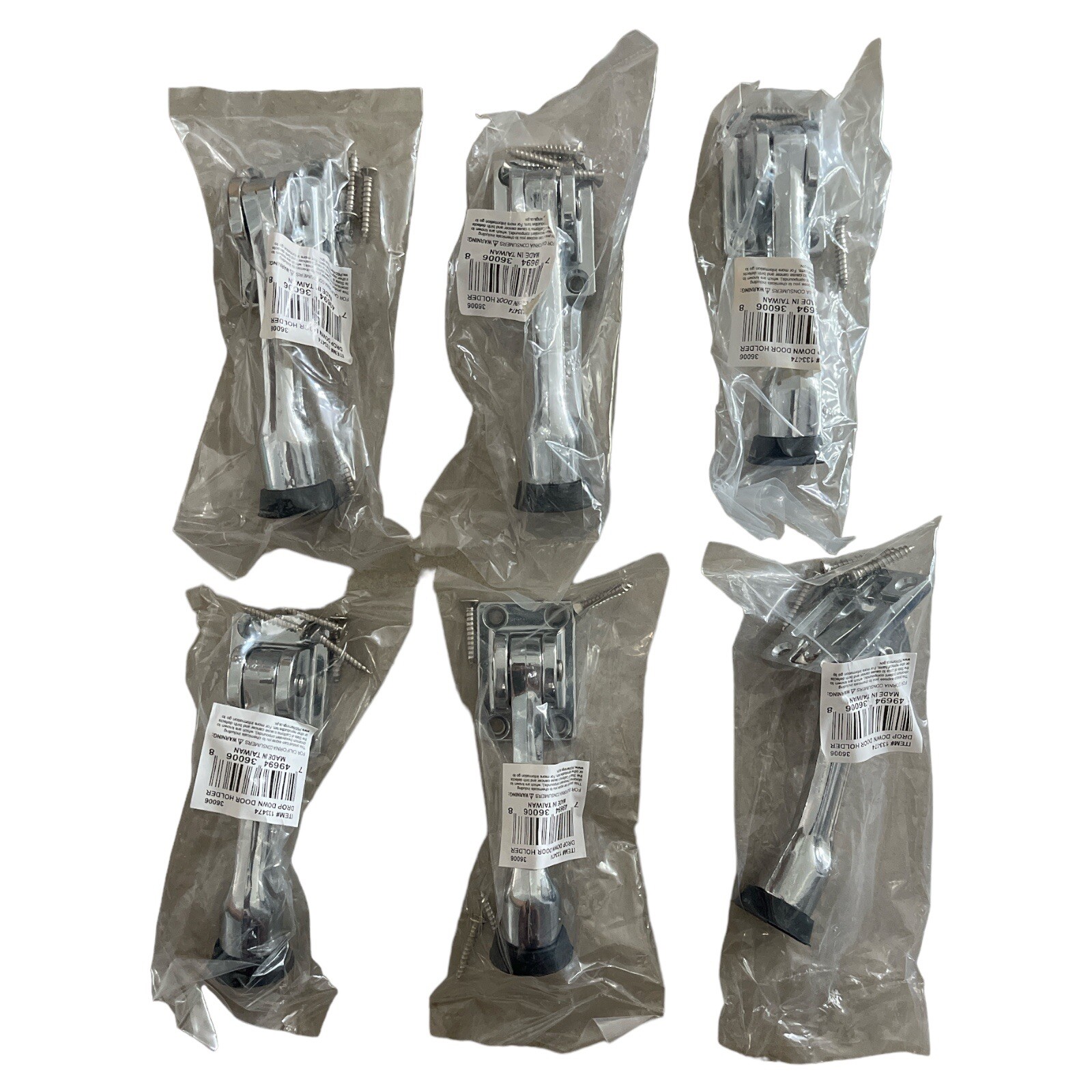 Ultra Hardware 4" Chrome Drop Down Door Holder (6 Pack) S2