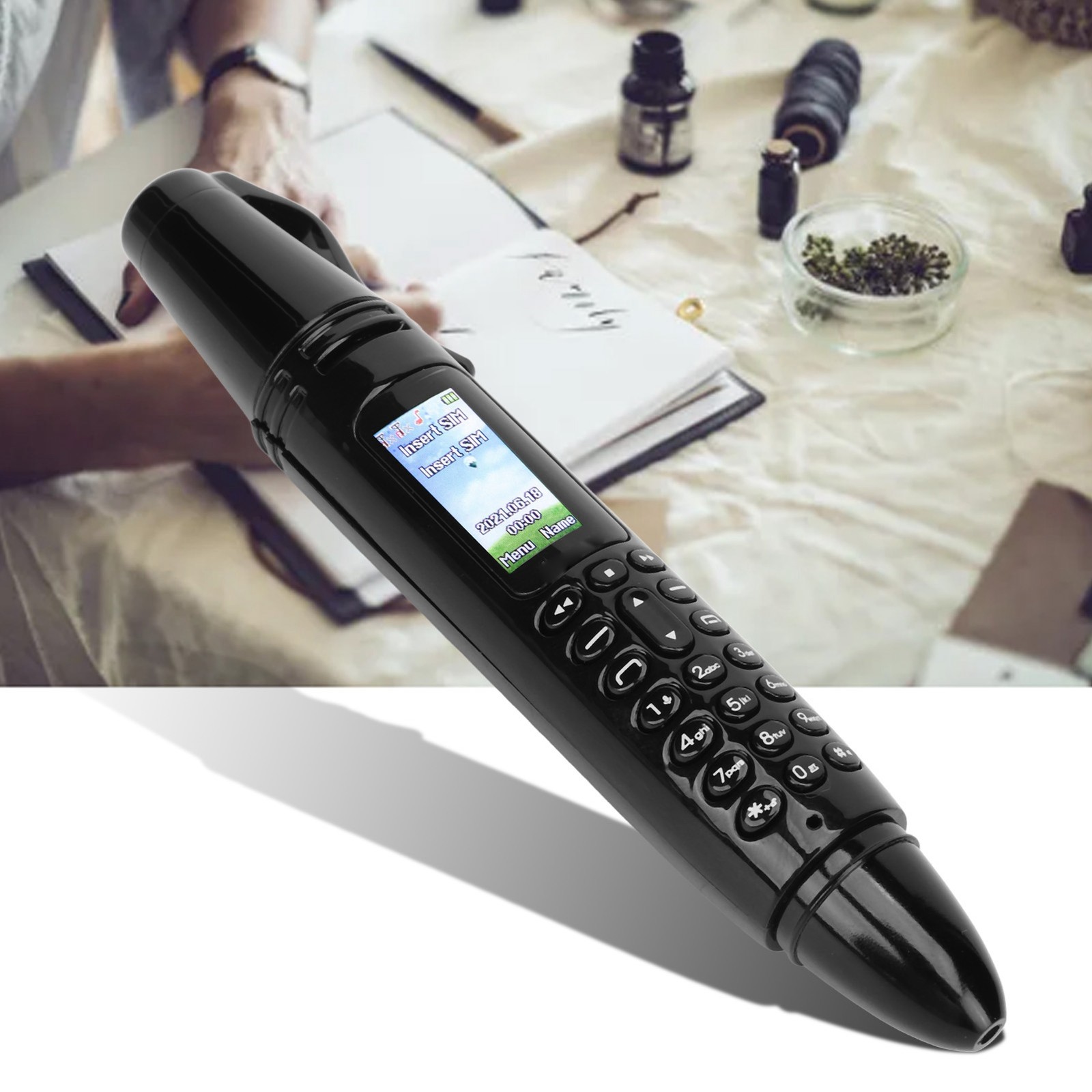 Pen Mini Cell Phone Dialer 0.96 Tiny Screen Mobile Phone Support GSM