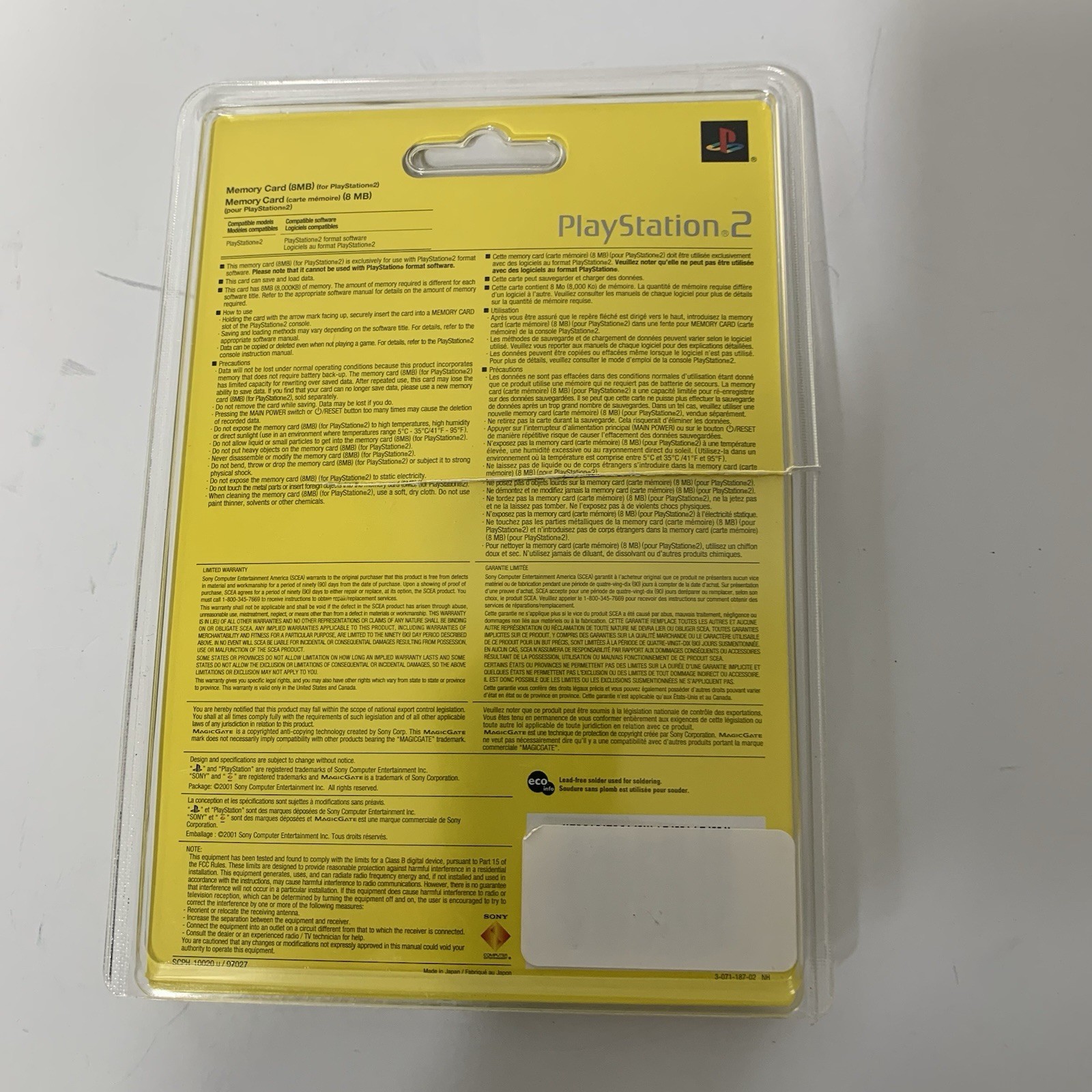 Sony Playstation 2 PS2 Official OEM MagicGate 8mb Memory Card Genuine
