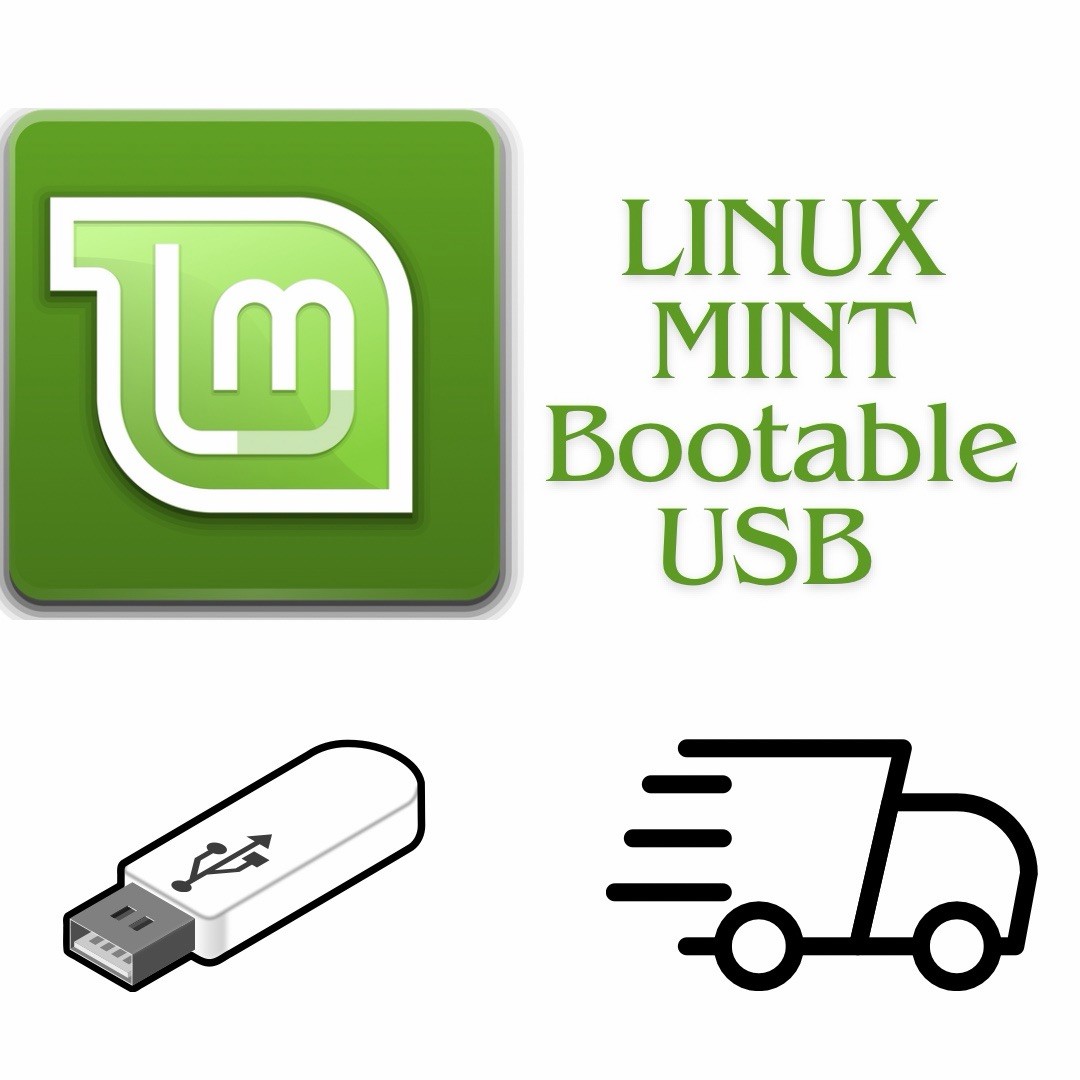 Linux Mint 22.3 Cinnamon Bootable USB Flash Drive 64 Bit Live/ Installer