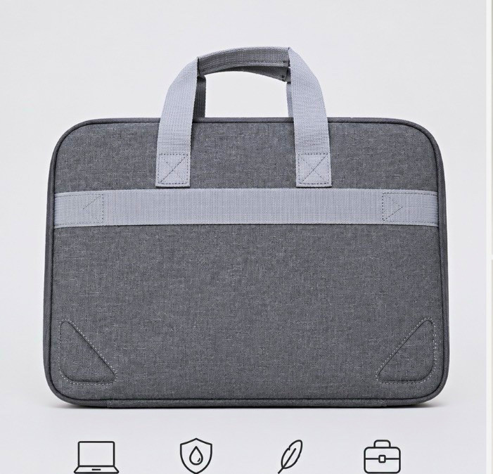 Gray Water-Resistant Padded 13-15.6in Laptop Sleeve w/ Handles