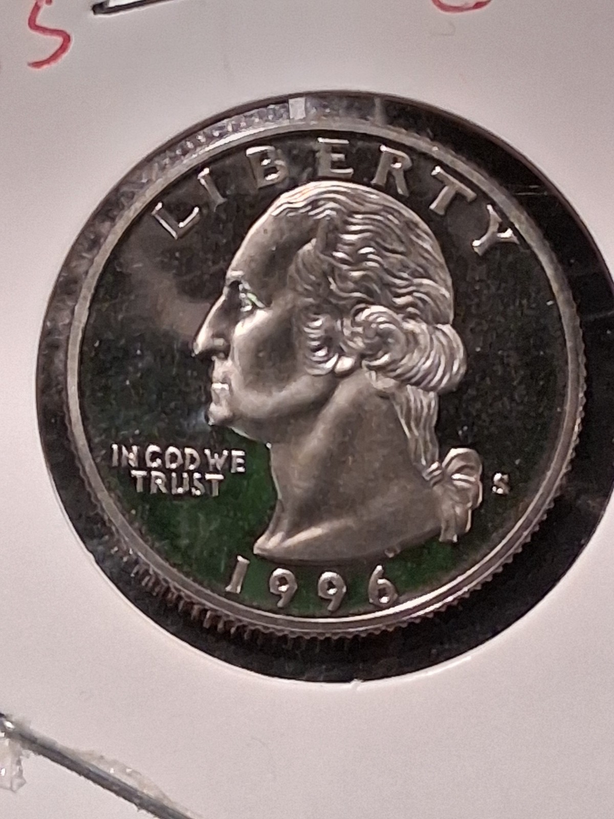 1996 S Washington Proof Clad Quarter