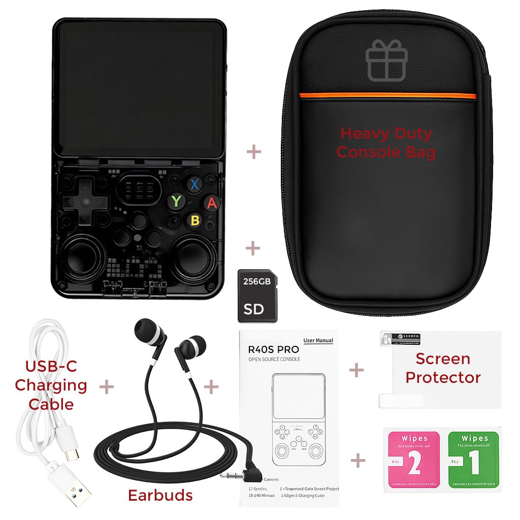 R36S R40S PRO Handheld Console 3.5 Inch IPS Screen Open Source Linux Portable