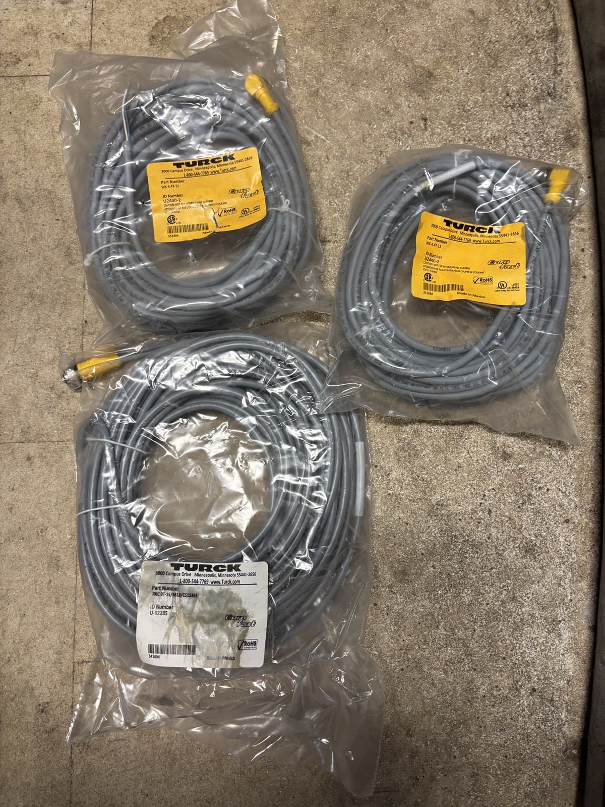 New Turck WK 4.4T-5-RS 4.4T Eurofast Right Angle Cordset - Free Shipping