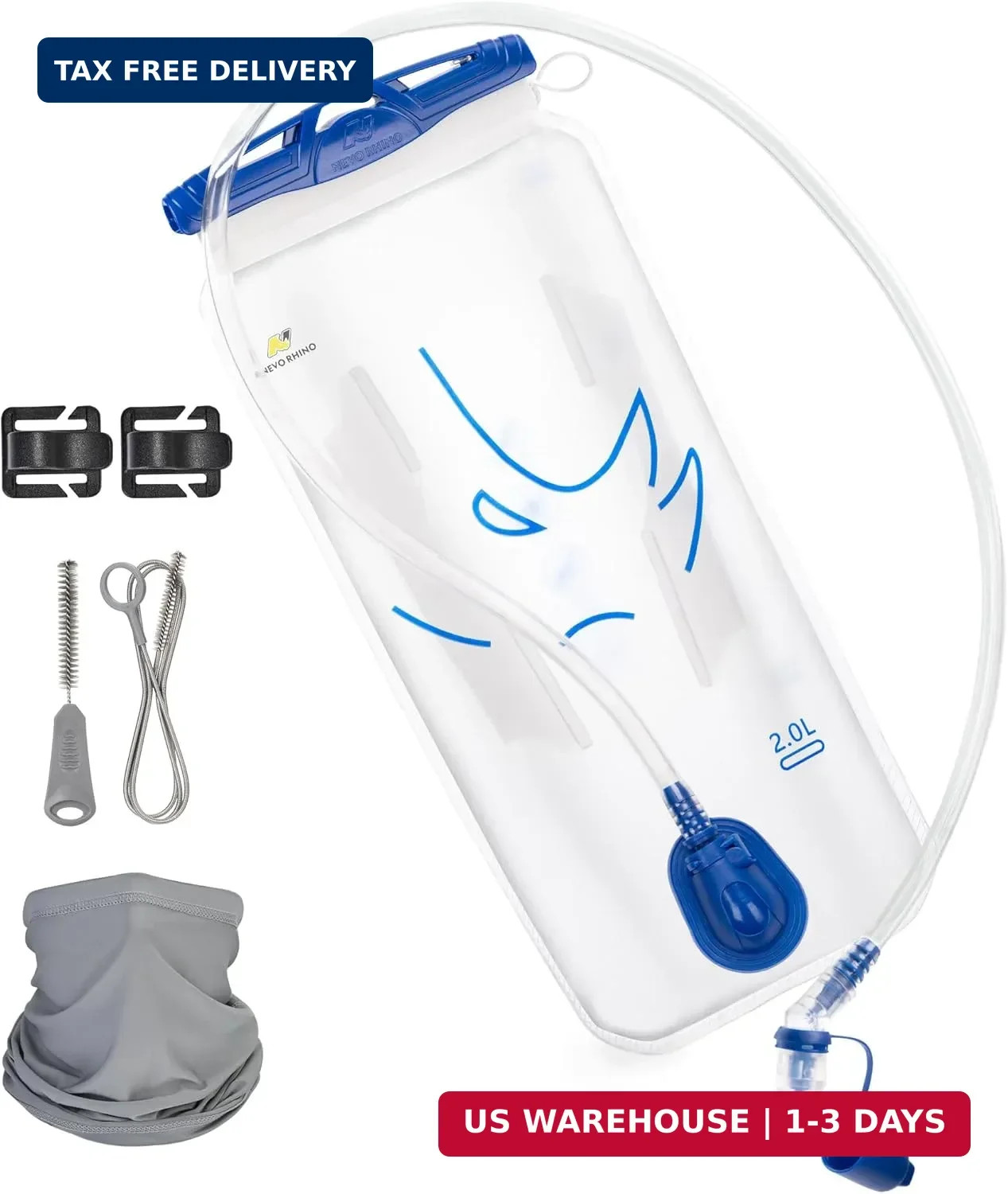Water Bladder 1L-1.5L-2 Liter, Hydration Bladder for Running Vest