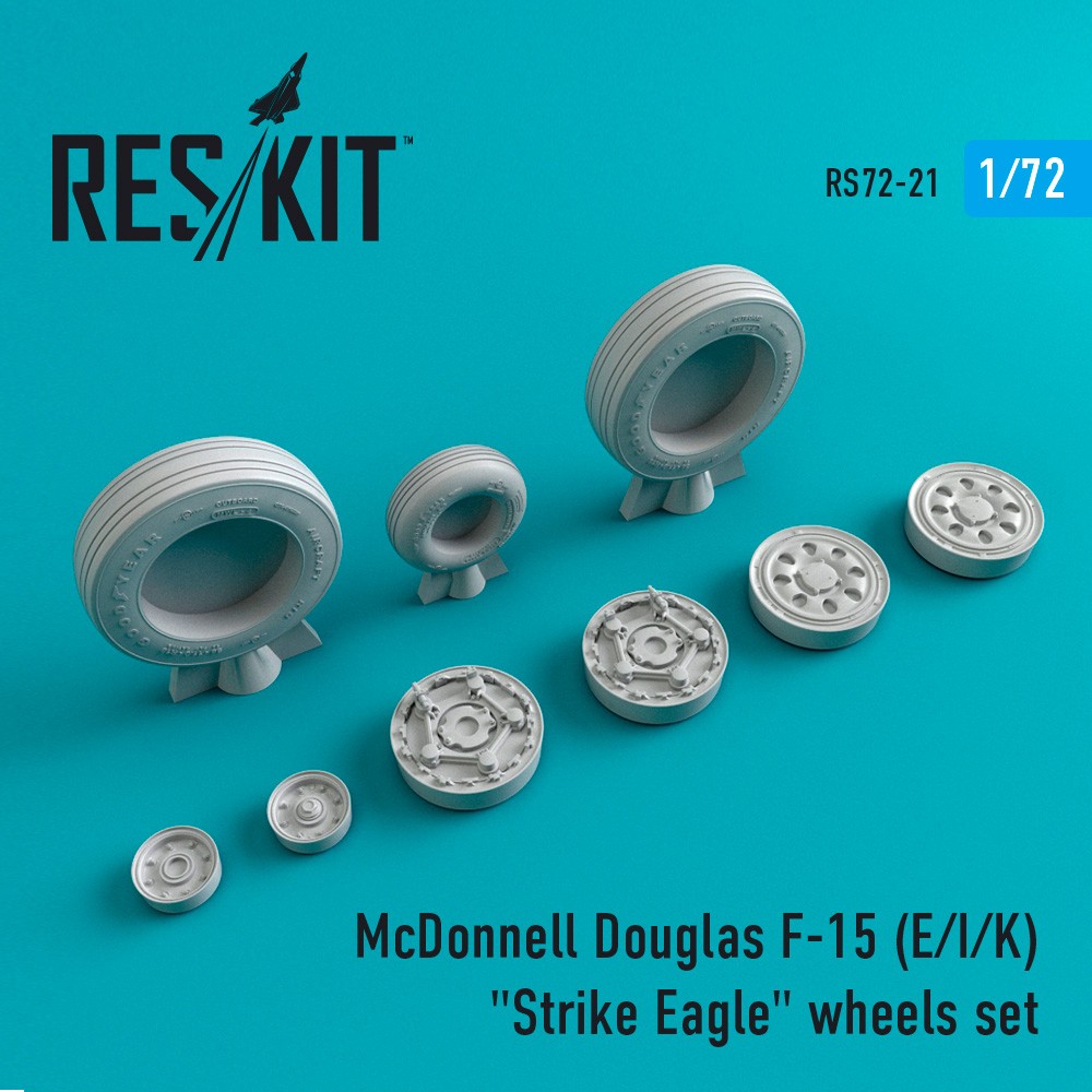 RESKT-RS72-0021 Res/Kit McDonnell Douglas F-15 (E/I/K) 'Strike Eagle' wheels set
