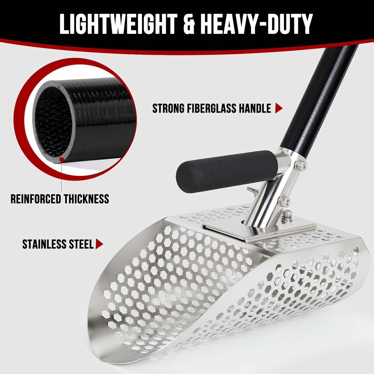Sand Scoop for Metal Detecting, Stainless Steel Metal Detector Scoop, Metal Dete