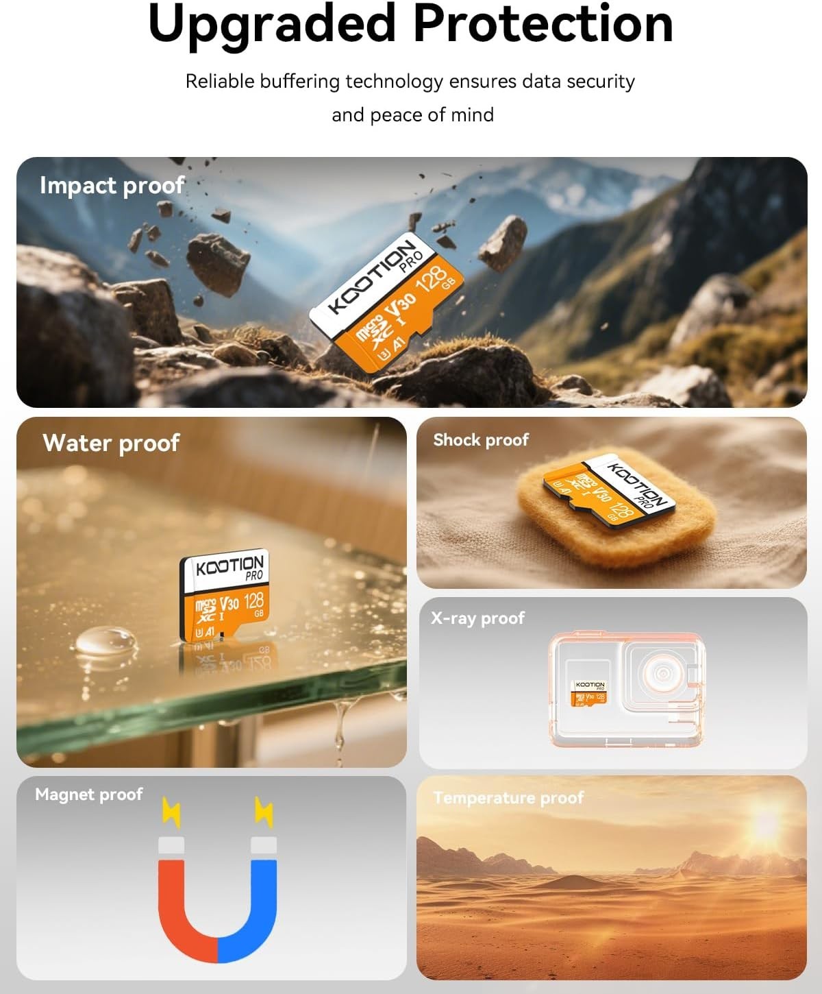 UHS-I MicroSDXC 128GB 3 Pack - Ultimate Durability for Action Cameras & Drones