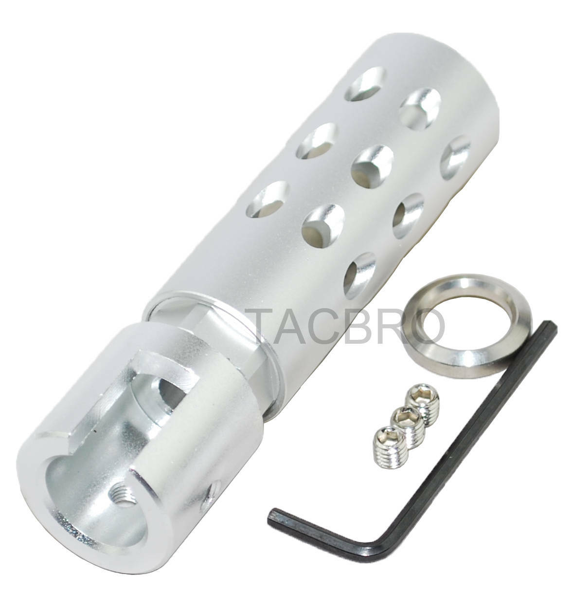 Silver Ruger 1022 10/22 LR Muzzle Brake For .22 Non-Threaded 1022