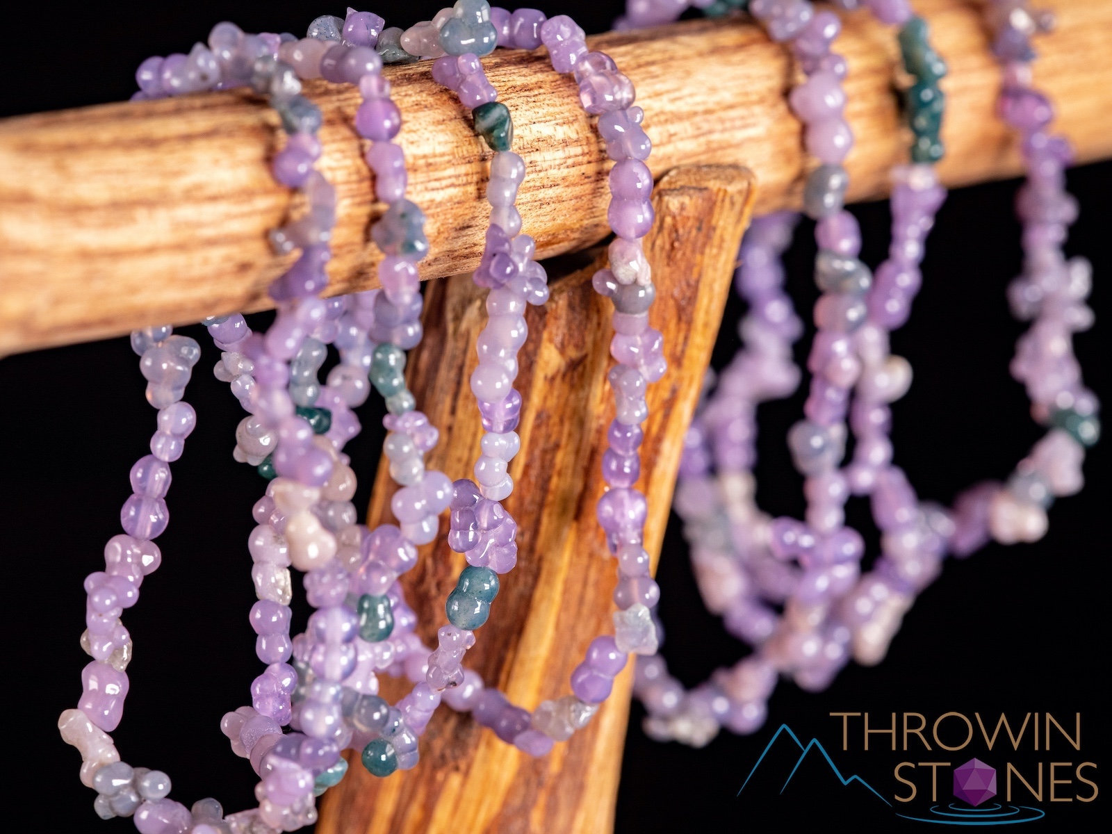 GRAPE AGATE Crystal Bracelet - Tumbled Beads - Beaded Handmade Jewelry, E1716