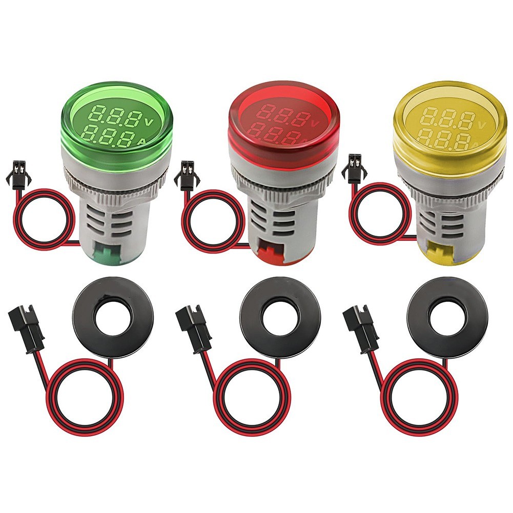 Digital Monitoring Meters for Voltage and Current in a Set of Three Units