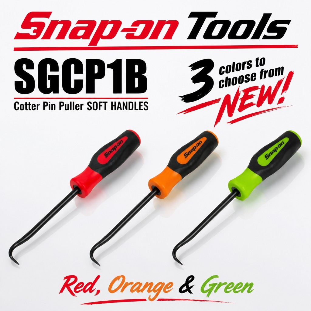 Snap on Tools Cotter Pin Puller SGCP1C SOFT HANDLES 3 colors to choose from NEW!