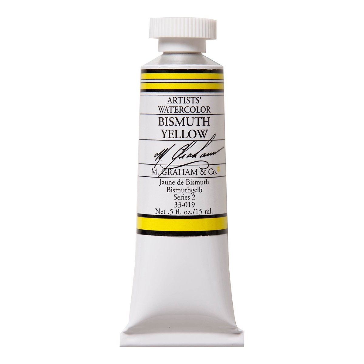 M. Graham 1/2-Ounce Tube Watercolor 0.5 Fl Oz (Pack of 1), Bismuth Yellow