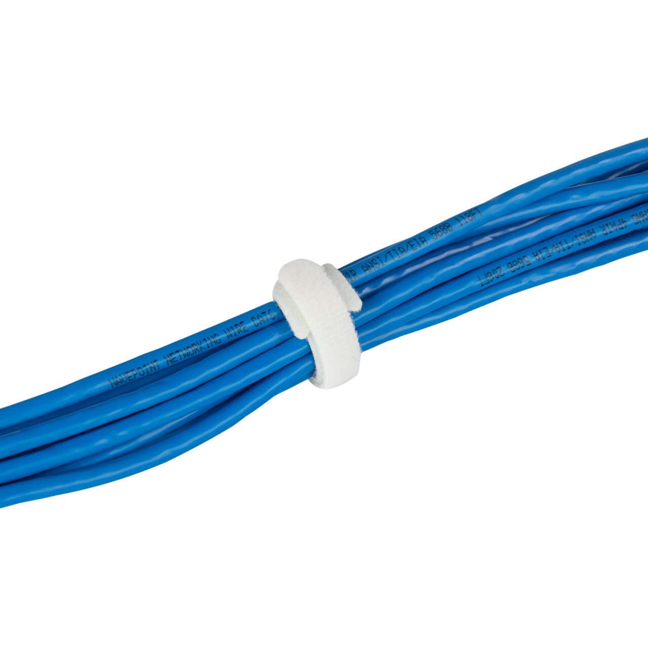 NavePoint 10 Inch Hook and Loop Cable Ties - 25 Pack -white