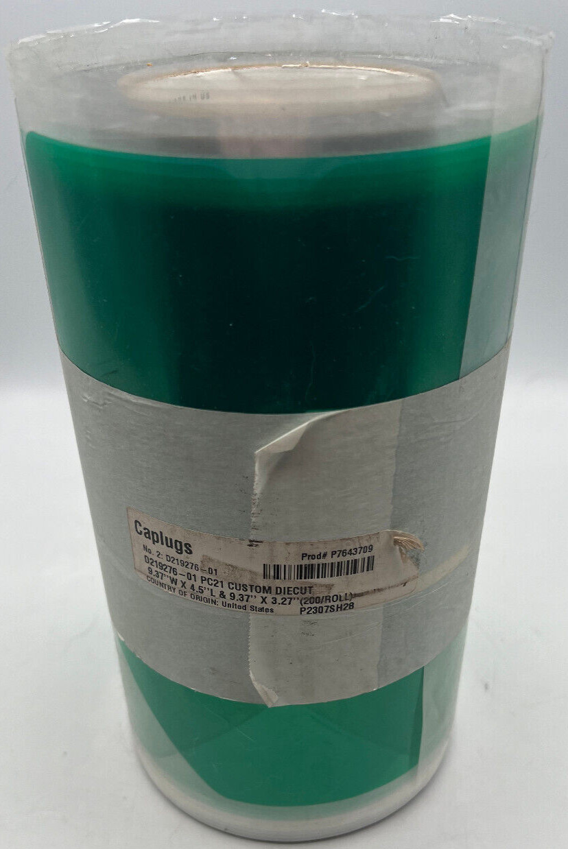 Caplugs Custom Diecut 200/Roll 9.37"W X 4.5"L and 9.37 X 3.27" D219276-01