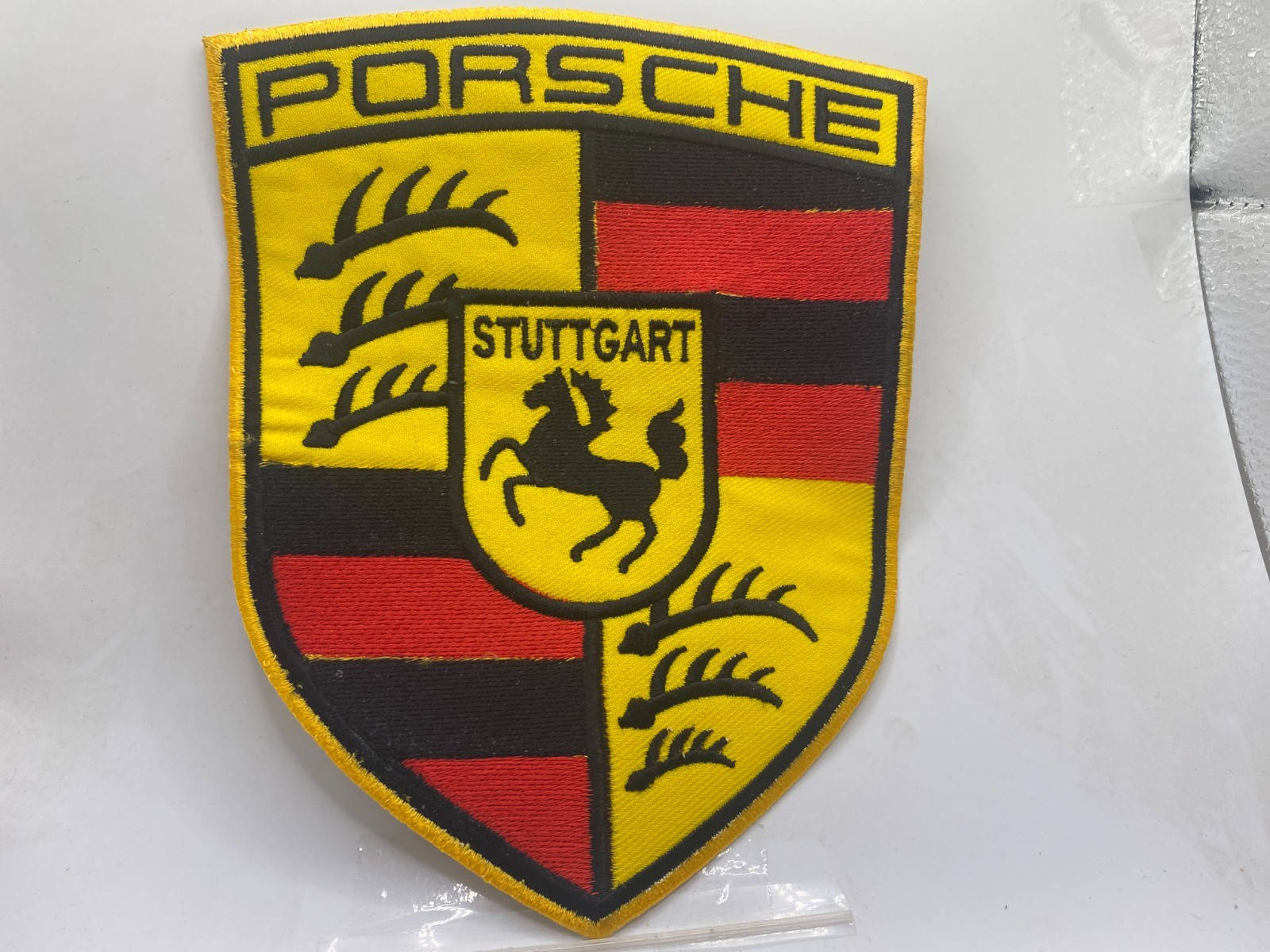 PORSCHE  NEW EMBROIDERED COMPANY IRON ON JACKET  NAME PATCH TAG 8t X 6-1/2w