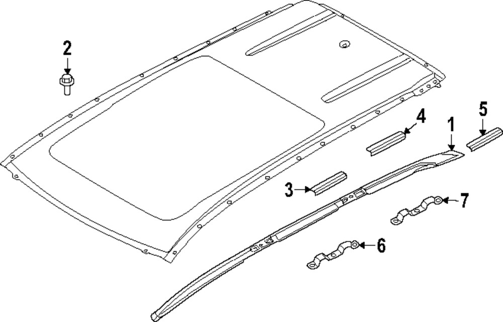 Genuine Nissan Roof Luggage Carrier Side Rail Cap 73872-7JA0A