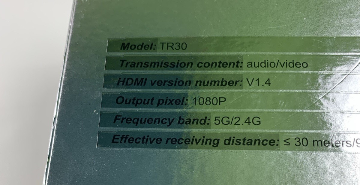 TR30 Wireless HD Transmitter & Receiver Kit - RX and TX Units #6791