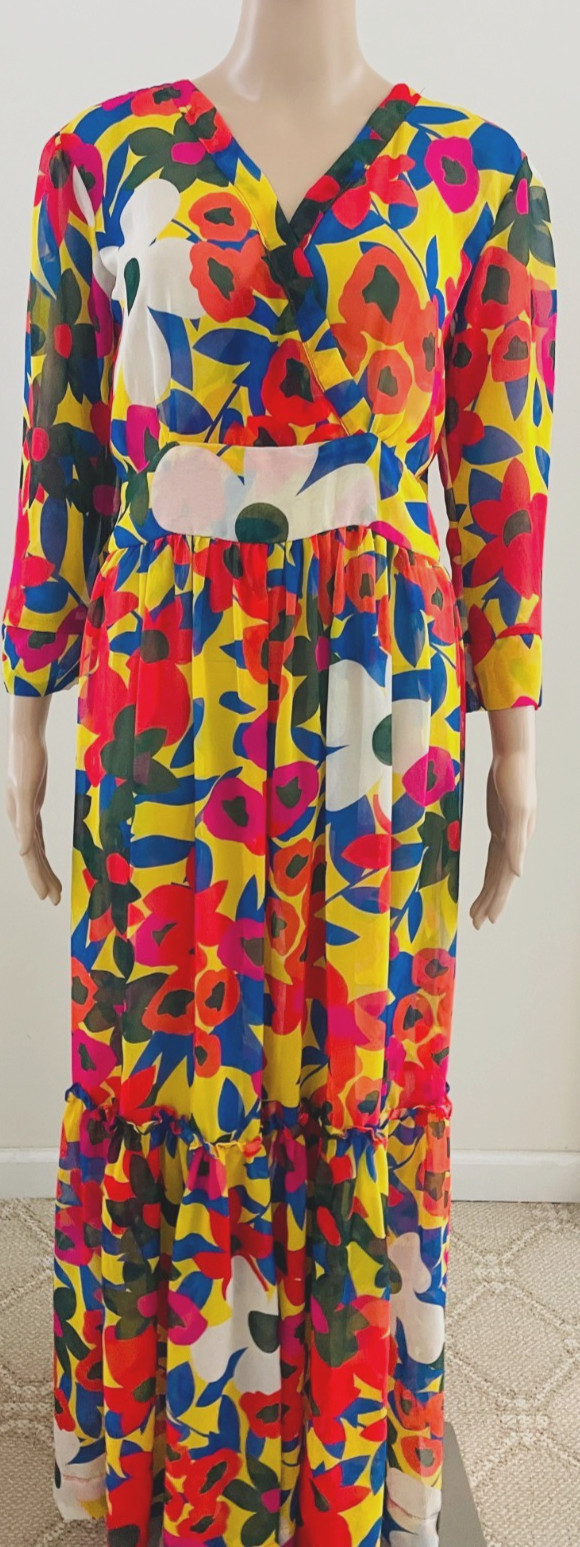 Chiffon  Dress, Skirt,Slip elegant ensamble Habesha Eriterian/Ethiopian Size M/L