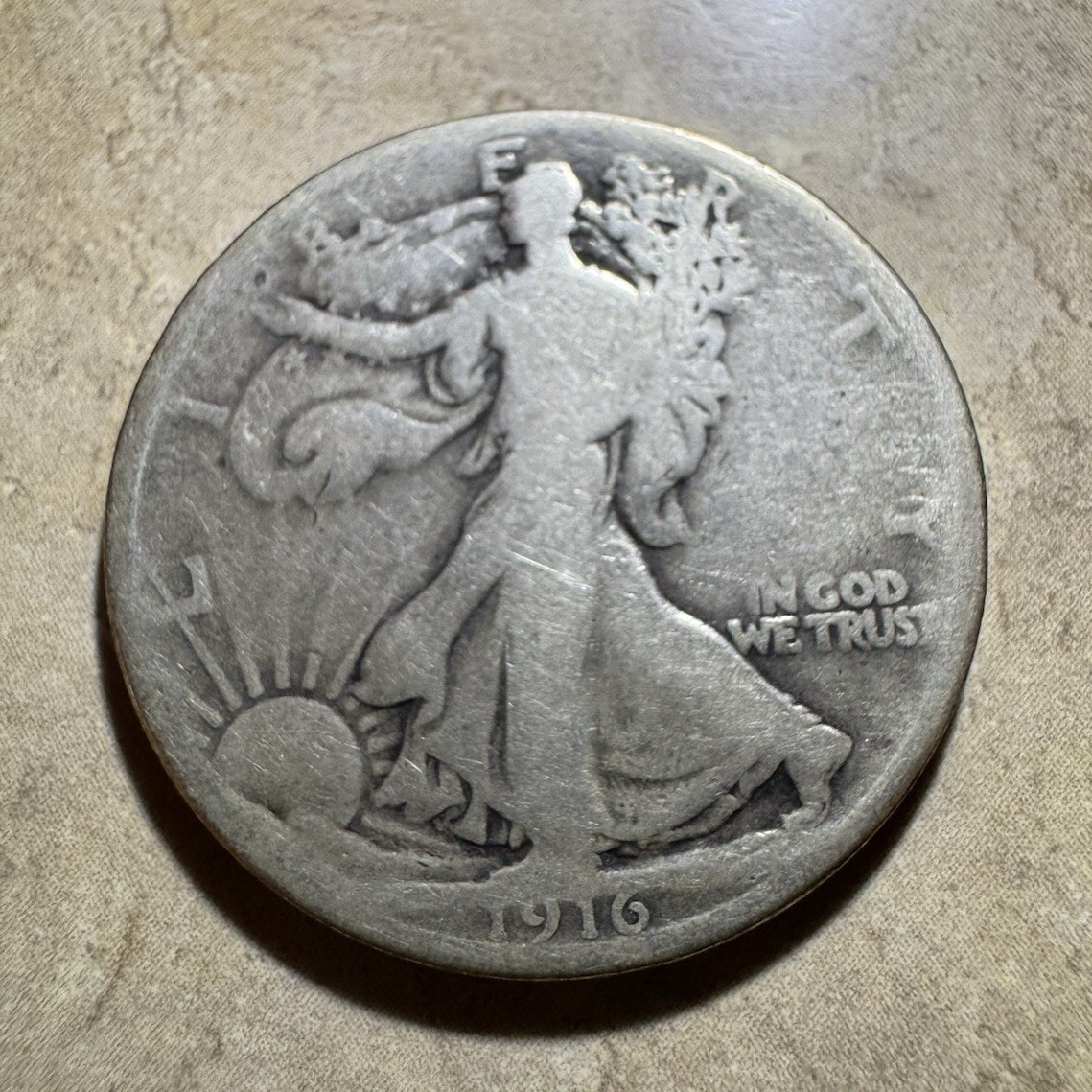 1916 Liberty Walking Half Dollar 50C Silver Business Strike Philly