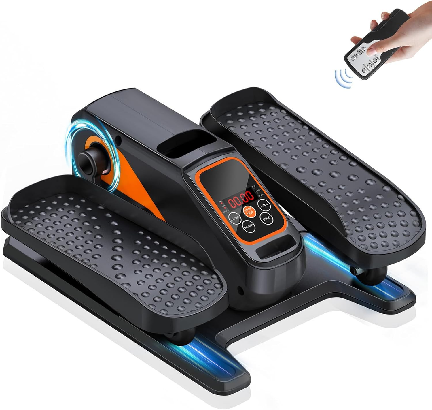 Quiet Under Desk Elliptical Machine with Remote, 15 Speeds, 5 Modes