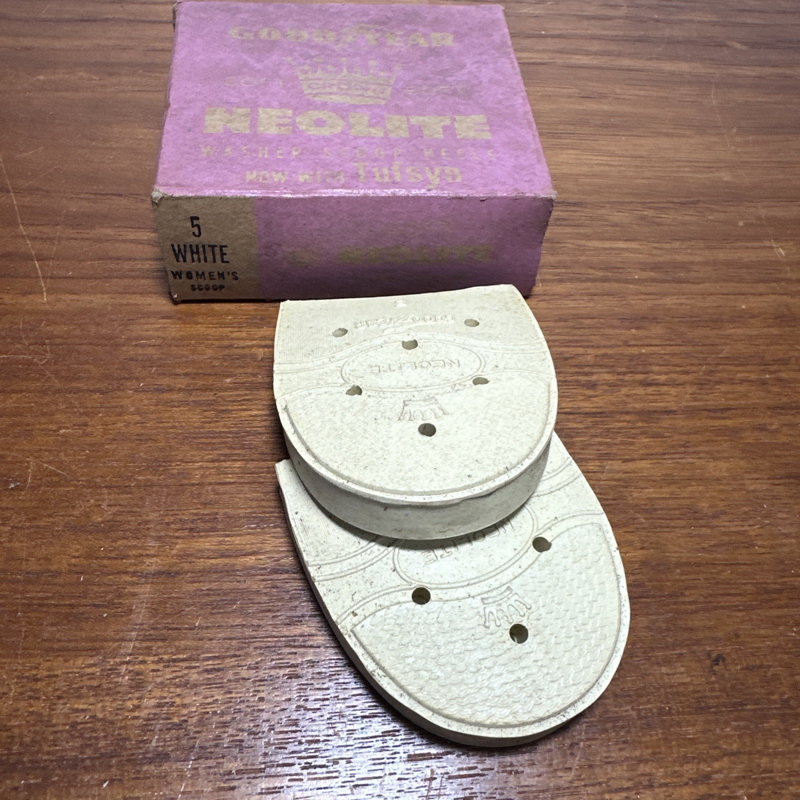 Goodyear Neolite Womens Washer Half Heels Size 5 White 1 Set