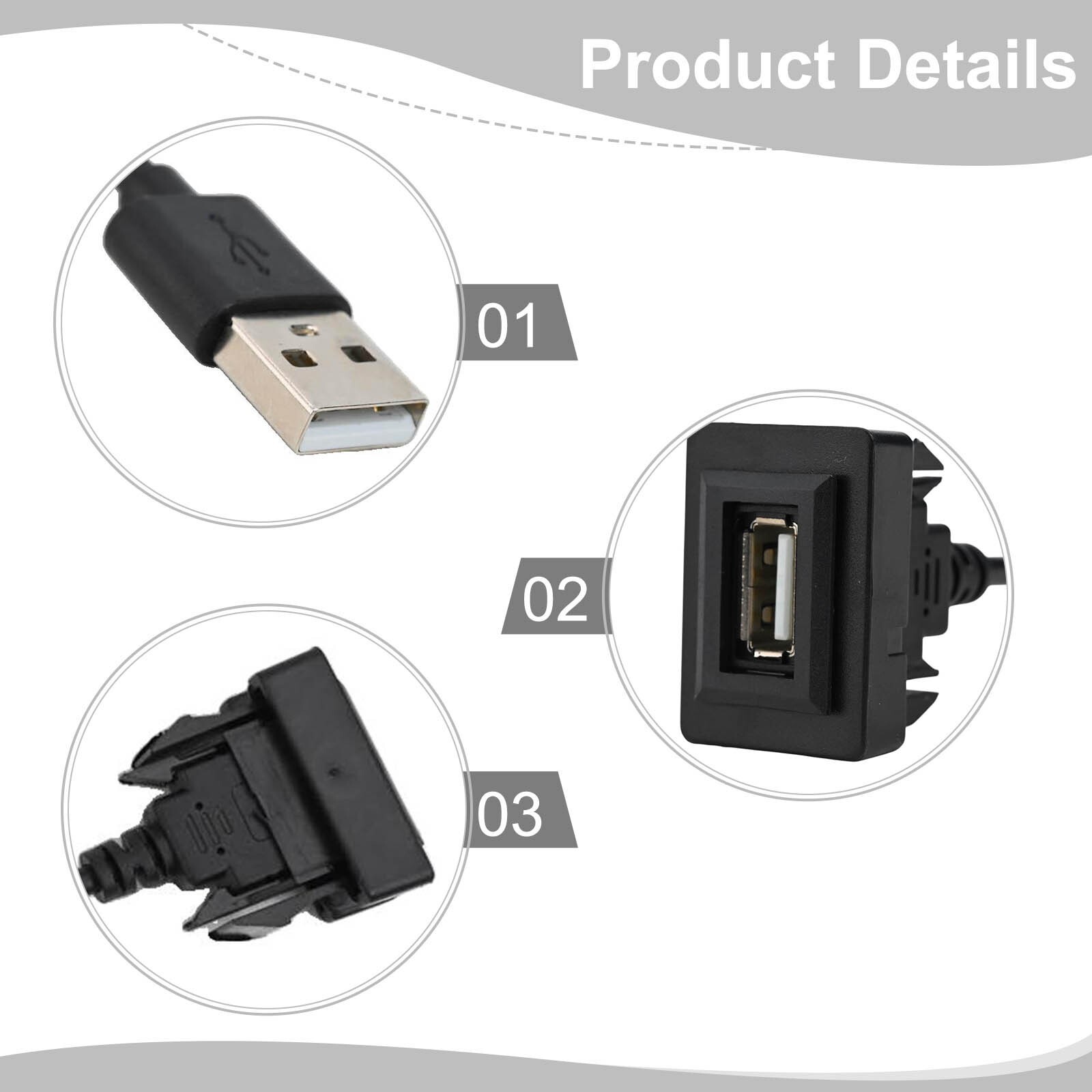 Passthrough USB for Toyota Short for DASH Compatibility with Multiple Models
