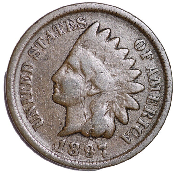1897 Indian Head Cent Penny “Best Value On EBay” FAST FREE SHIPPING