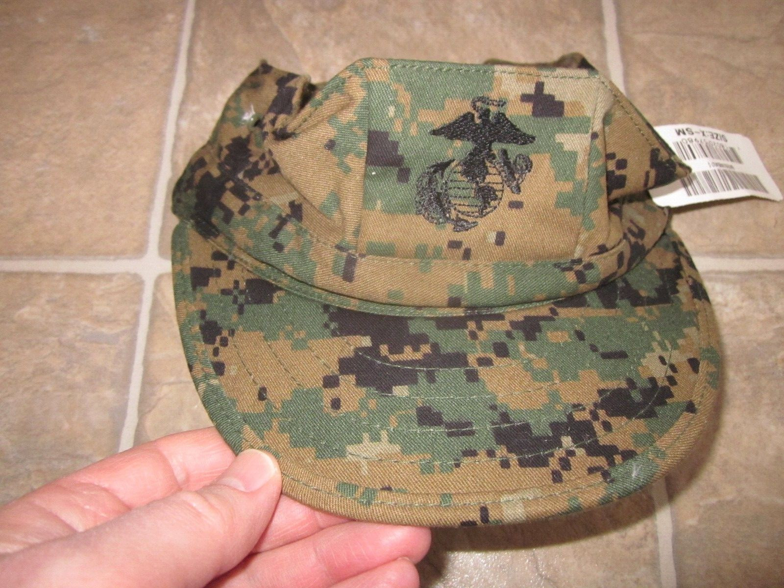 Modern USMC US Marine Corps MARPAT woodland  pattern cap cover size X-Small !!!!