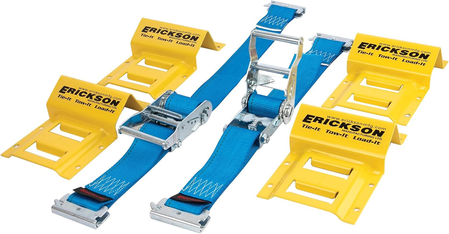 Wheel Chock Tie-Down Kit - Double Slotted E-Fitting, 2 in X 7.5 Ft | Fits 10-30