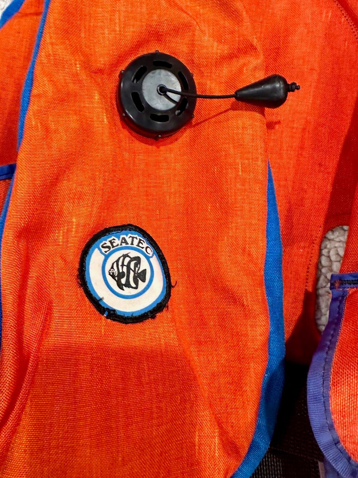 Vintage Seatec Diving Vest Scuba Diving Buoyancy Orange - Medium