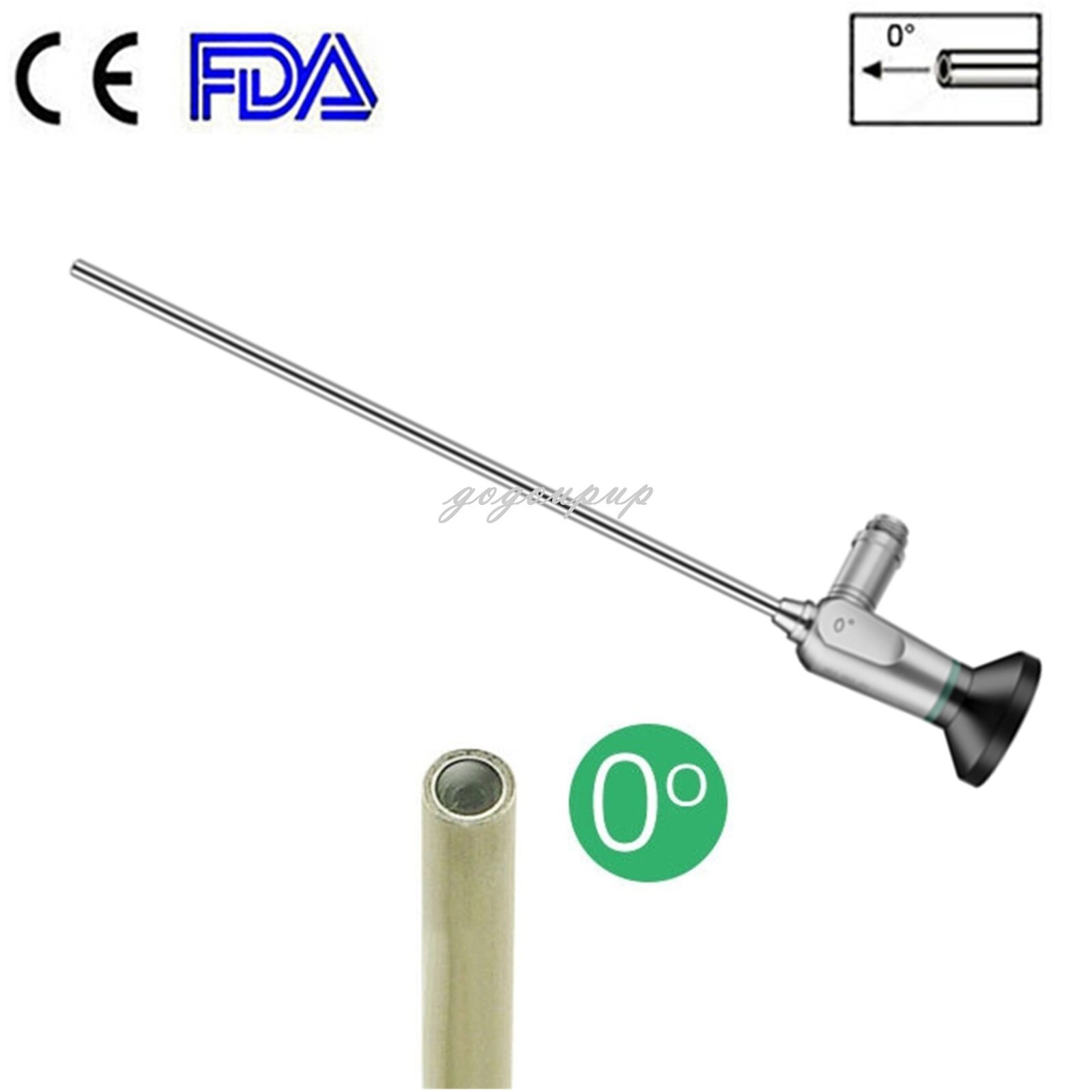 4mm x 175 mm 0 Degree Rigid Nasal Optic Inspection Lens Speculum Sinusoscopy