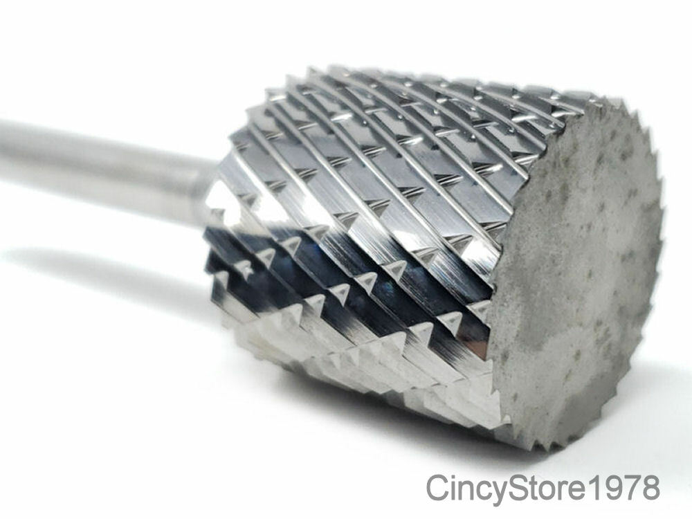 SA9D Cylindrical 1/8" Carbide Burr Bur Tool Die Grinder Bit 1/4" Shank